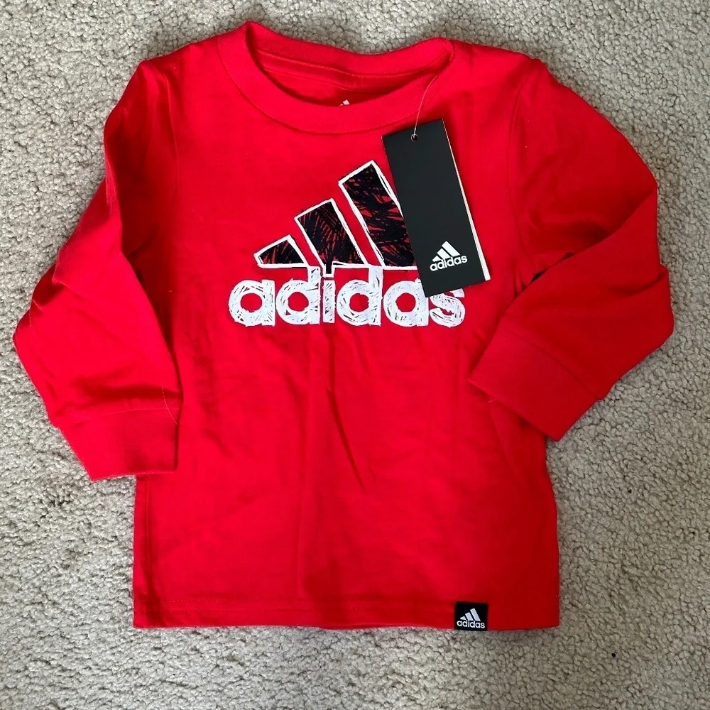 Adidas Infant Toddler Pant Set Long Sleeve Shirt Red Class New Set 12 months